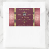 Groene goudetiketten met Glitter Borders Logo Rechthoekige Sticker (Tas)