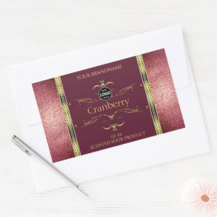 Groene goudetiketten met Glitter Borders Logo Rechthoekige Sticker