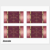 Groene goudetiketten met Glitter-grenzen Rechthoekige Sticker (Vel)