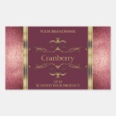 Groene goudetiketten met Glitter-grenzen Rechthoekige Sticker (Voorkant)