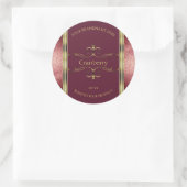 Groene goudetiketten met Glitter-grenzen Ronde Sticker (Tas)