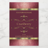 Groene goudetiketten met Glitter-grenzen Voedselcontainer Etiket (Enkel label)