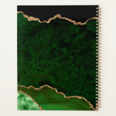 Groene goudglitter Agate Wedding Planner (Achterkant)