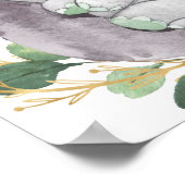 Groene goudgroen Eucalyptus Elephant Welkom Poster (Hoek)