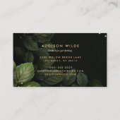 Groene goudhoudende olievlekken Moderne olie Visitekaartje (Achterkant)