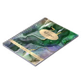 Groene & goudink Abstract, naam/onderwerp Notitieboek (Linkerzijde)