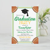 Groene & goudkleurige Football Kaart (Staand voorkant)