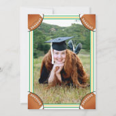 Groene & goudkleurige Football Kaart (Achterkant)