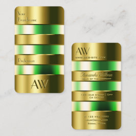 Groene goudkleurige optische vloeistoffen met Init Visitekaartje