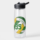 groene goudmeisjes volleybalteamkleuren waterfles (Links)