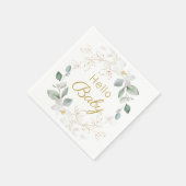 Groene goudolieramp Genderneutraal Baby shower Servet (Hoek)