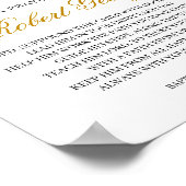 Groene goudoliering Kruisgenderneutraal Baptisme Poster (Hoek)