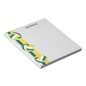 groene goudplodkleuren volleybalcoach aangepast notitieblok (Schuin)