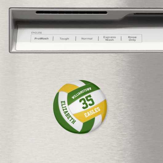 groene goudploeg verkleurt sportgeschenken volleyb magneet (Insitu (Vaatwasser))