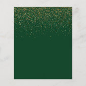 Groene goudprijsuitnodiging van Gradupartij Flyer (Achterkant)