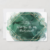Groene goudverf zal je mijn Bridesmaid zijn Kaart (Voorkant)