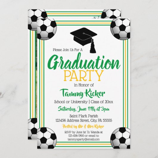 Groene & goudzoekerpartij kaart (Voorkant / Achterkant)