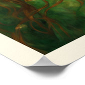 Groene Gown Rood Haar Keltische Knoop St Patrick's Poster (Hoek)