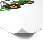 Groene graaflaadmachine bouwvoertuig decor poster (Hoek)