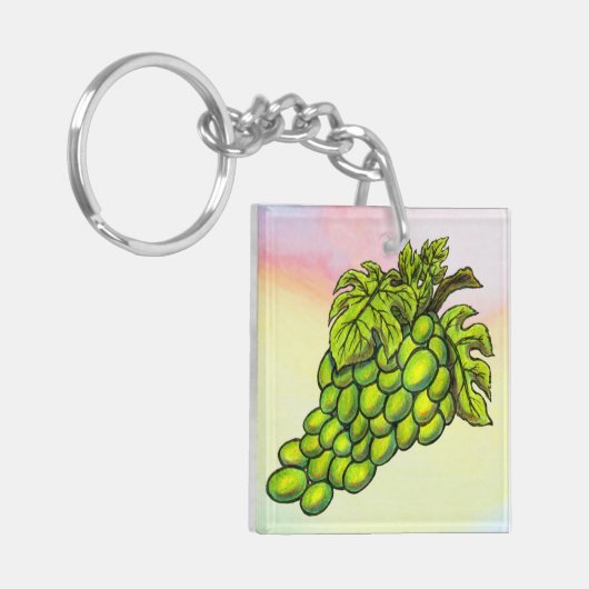Groene graafmachine en Bacchus paring lion pastel Sleutelhanger (Voorkant Links)