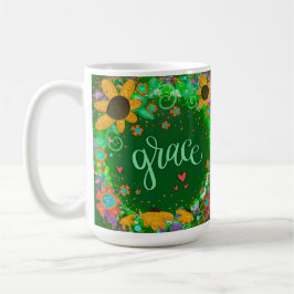 Groene Grace Inspirerende One Word Art Koffiemok