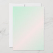 Groene gradiënt 71e verjaardag uitnodigingen Manne (Achterkant)