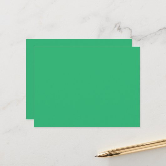 Groene Gradiënt Ansichtkaart Minimalistische Moder Briefkaart (Voorkant / Achterkant in situ)