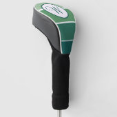Groene Gradiënt Blok Modern Monogram Golfheadcover (Schuin)