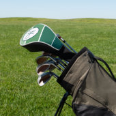 Groene Gradiënt Blok Modern Monogram Golfheadcover (Insitu)