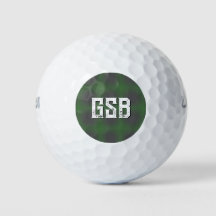 Groene Gradient Bold Witte Monogram Golfballen