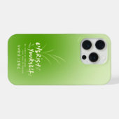 Groene Gradiënt Gras Citaat Hoestelcase iPhone Hoesje (Achterkant horizontaal)