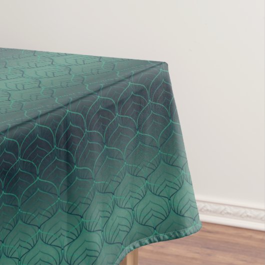 Groene gradiënt in art deco stijl. tafelkleed (Voorbeeld)