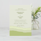 Groene Gradient Minimalist Elegant Bord Pastel Ter Aankondiging (Staand voorkant)