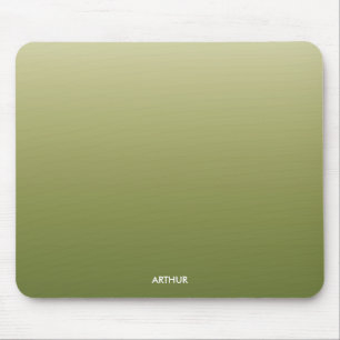 Groene gradiënt Ombre gepersonaliseerd Muismat