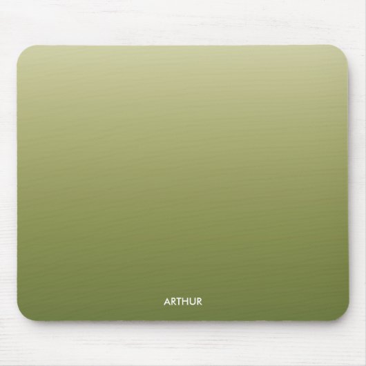 Groene gradiënt Ombre gepersonaliseerd Muismat (Voorkant)