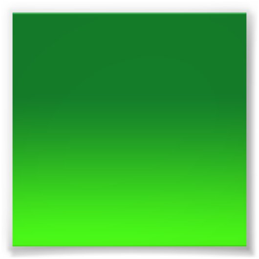 Groene Gradiënt Ombre Levendig Modern Eenvoudig Foto Afdruk (Voorkant)