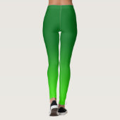 Groene Gradiënt Ombre Levendig Modern Eenvoudig Leggings (Achterkant)