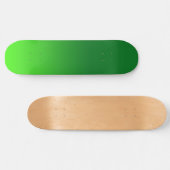 Groene Gradiënt Ombre Levendig Modern Eenvoudig Persoonlijk Skateboard (Horizontaal)