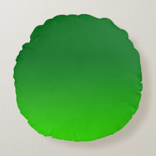 Groene Gradiënt Ombre Levendig Modern Eenvoudig Rond Kussen