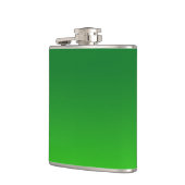 Groene gradiënt ombre levendig modern heupfles (Links)