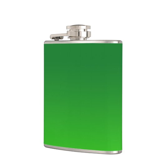 Groene gradiënt ombre levendig modern heupfles (Links)