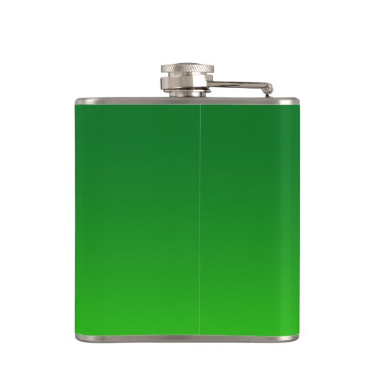 Groene gradiënt ombre levendig modern heupfles (Achterkant)