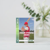 Groene Gradiënt Streep Baseball Trading Kaart Contactkaartje (Staand voorkant)
