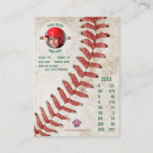 Groene Gradiënt Streep Baseball Trading Kaart Contactkaartje (Achterkant)