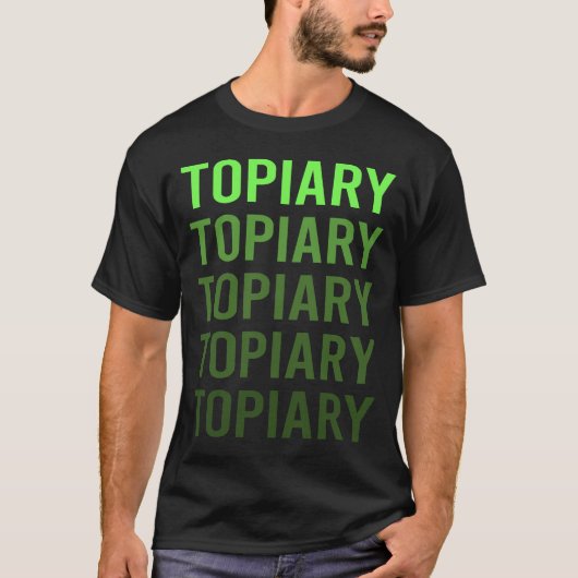 Groene gradiënt topiary t-shirt (Voorkant)