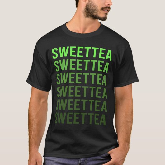 Groene Gradiënt Zoete Thee T-shirt (Voorkant)