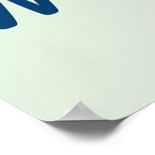 Groene gradiënt zonder gossip voor werkplek Blauw Poster (Hoek)