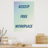 Groene gradiënt zonder gossip voor werkplek Blauw Poster (Keuken)