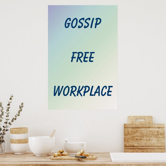 Groene gradiënt zonder gossip voor werkplek Blauw Poster (Keuken)