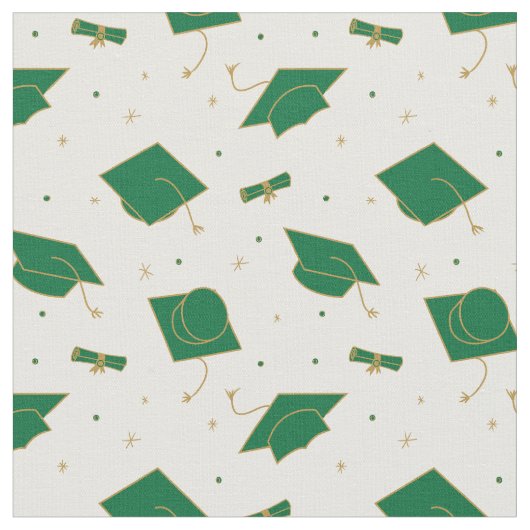 Groene graduatie Cap Toss Stof (Close Up)